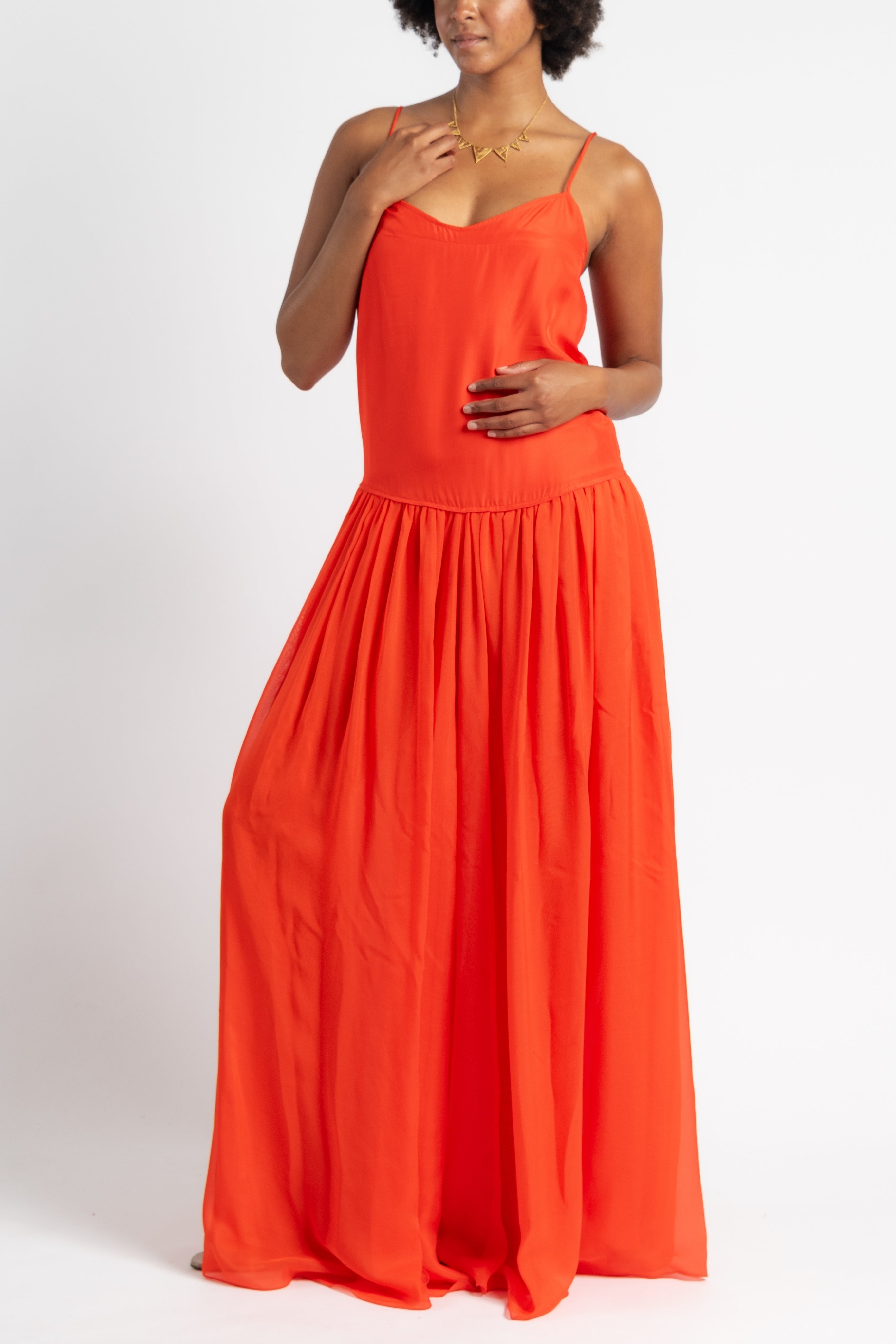Habotai Silk Straps Dress